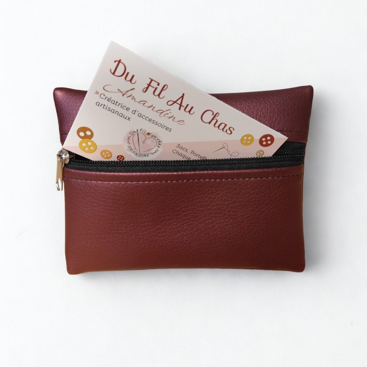 Porte Monnaie Plat Violet