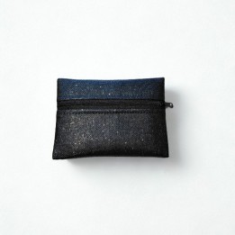 Porte Monnaie Plat Noir Paillettes