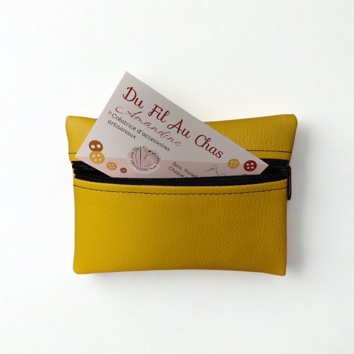 Porte Monnaie Plat Jaune