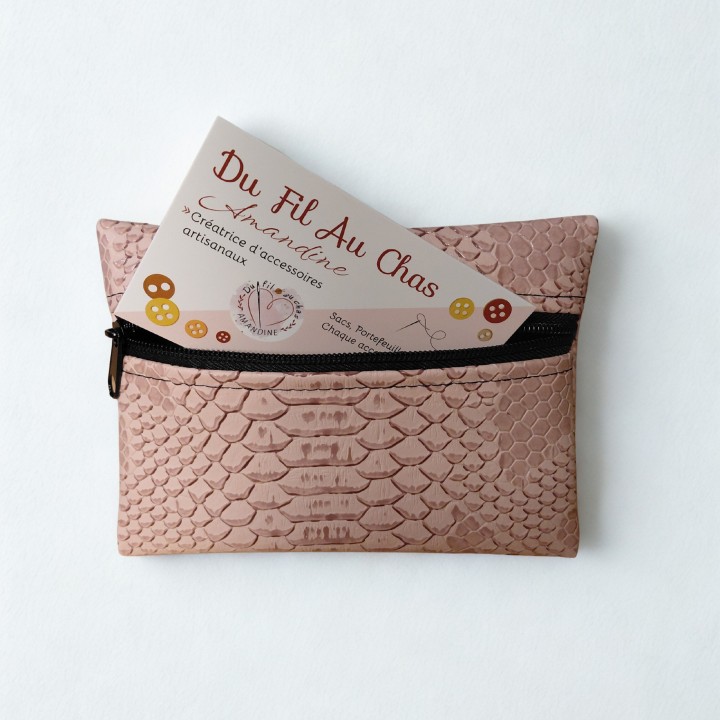 Porte Monnaie Plat Rose