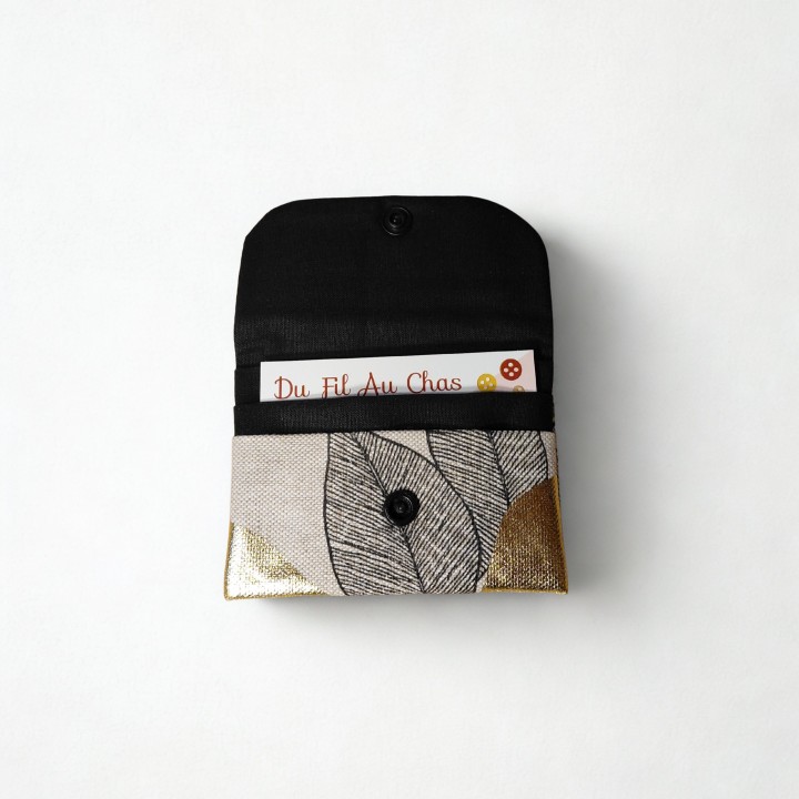 Porte Carte Noir et Doré