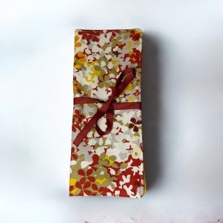 Etui Salle de Bain Bordeau et Jaune